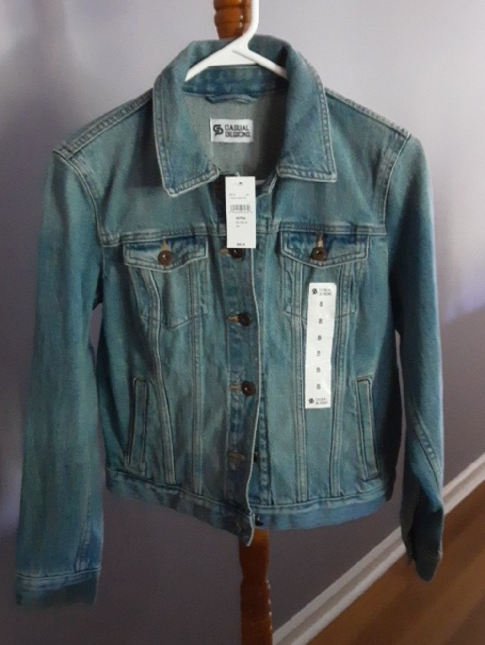 Kids' Washed Denim Jacket - Blue.